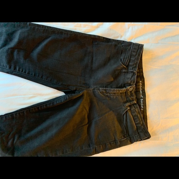 Articles of Society black skinny rough hem jeans. - Picture 2 of 5
